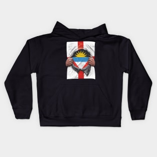 Antigua & Barbuda Flag English Flag Ripped - Gift for Antiguan & Barbudan From Antigua & Barbuda Kids Hoodie